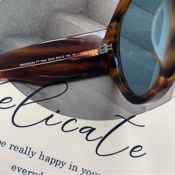 Tom Ford Brown Tortoise Sunglasses with Blue Lenses main image 5